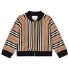 BURBERRY BURBERRY ARCHIVE BEIGE STRIPE LOOPBACK MINI LANCE TRACK JACKET,8022710