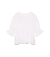 Merlette Sol Tiered Pima Cotton-lawn Blouse In White