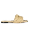 Bottega Veneta Skin Pink Nappa Leather Padded Slippers In Cane Sugar