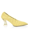 BOTTEGA VENETA ALMOND CRUSHED LEATHER PUMPS,400013203473