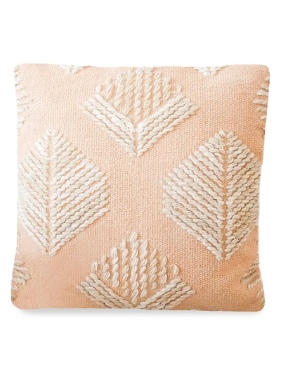 Anaya Geometric Leaf Embroidered Pillow