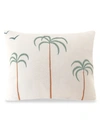 ANAYA PALM TREE EMBROIDERED COTTON PILLOW,400013113646