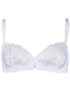 Simone Perele Saga Non-padded Lace Demi Bra In White