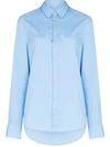 Wardrobe.nyc Classic Cotton Long-sleeved Shirt In Blue