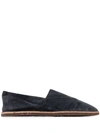 BRUNELLO CUCINELLI ROUND-TOE SUEDE SLIPPERS