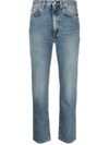 Totême Toteme Twisted Seam Denim Full Length In Blue