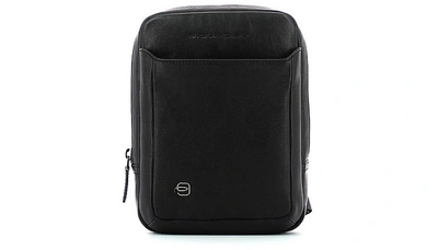 Piquadro Sacs Homme Black Organized Pocket Crossbody Bag In Noir