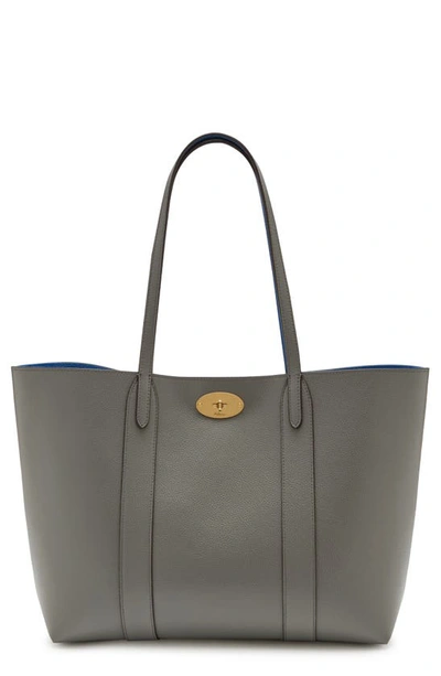 Mulberry Bayswater Leather Tote & Pouch In Gray