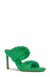 Bottega Veneta Curve Leather Sandals In Grass