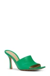 Bottega Veneta Women's Square Toe High Heel Slide Sandals In Green