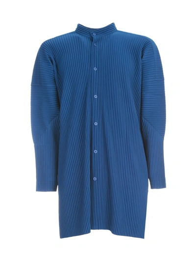 Issey Miyake Plain Shirt W/pockets In Deep Blue