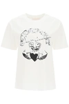 SEE BY CHLOÉ T-SHIRT WITH LOGO PRINT,11653954