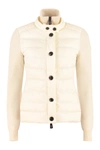 MONCLER CARDIGAN WITH PADDED FRONT PANEL,11653622