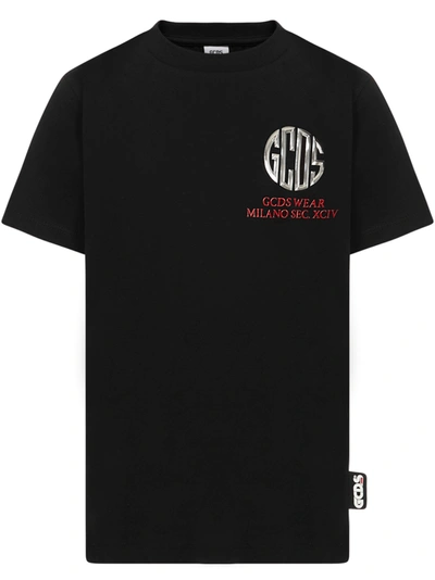Gcds Mini Kids' Diadora Junior Black T-shirt