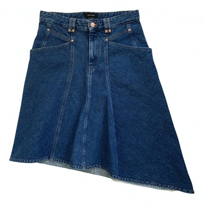 Pre-owned Isabel Marant Blue Denim - Jeans Skirt