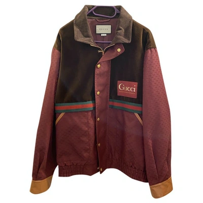 Pre-owned Gucci Burgundy Velvet Jacket