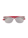 Ray-ban Junior Square Frame Sunglasses In Red