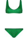 Oseree Oséree Lumiere Lurex Sporty Set In Green