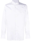 Xacus Spread-collar Cotton Shirt In White