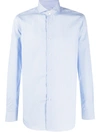 Xacus Long Sleeves Shirt In White In Blue