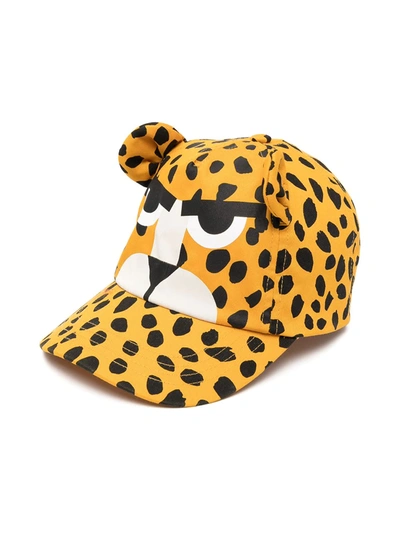 Stella Mccartney Kids' Printed Canvas Hat In Orange