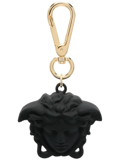 Young Versace Kids' Medusa Pendant Keyring In Black