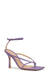 Bottega Veneta Bottega Venetta Women's Square Toe High Heel Sandals In Lavender