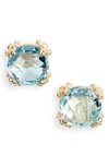 ANZIE DEW DROP CLUSTER STUD EARRINGS,2282BB