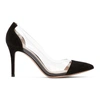 Gianvito Rossi 85mm Transparent-panel Pumps In Black/trasp