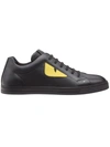 Fendi Monster Eyes Sneakers In Black