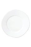 Vietri Lastra Linen American Dinner Plate In White