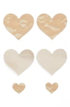 BRISTOLS 6 NIPPIES BY BRISTOLS SIX HEART NIPPLE COVERS,NS-BASICS-HEART