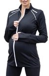 Angel Maternity Maternity Workout Jacket In Black