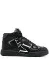 VALENTINO GARAVANI VL7N MID-TOP LEATHER SNEAKERS