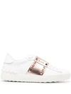 Valentino Signature Rockstud-embellishment Sneakers In White