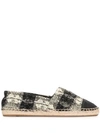 TORY BURCH CHECKED PATTERN ESPADRILLE