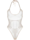 Belle Et Bon Bon Ophelia Sheer Bodysuit In Neutrals