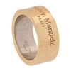 Maison Margiela Upside Down Logo Band Ring In Yellow Gold