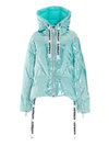 KHRISJOY KHRIS LAMINATED DOWN JACKET IN LIGHT BLUE