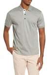 Rag & Bone Interlock Slim Fit Heathered Polo Shirt In Gray