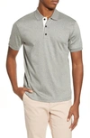 Rag & Bone Interlock Slim Fit Heathered Polo Shirt In Heather Grey
