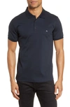 RAG & BONE INTERLOCK SLIM FIT HEATHERED POLO SHIRT,MBC20ST124PL23