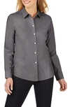 Foxcroft Dianna Non-iron Cotton Shirt In Charcoal