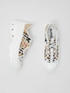 Burberry Arthur Vintage Check Sneakers In Archive Beige/white