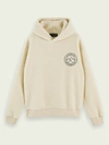 SCOTCH & SODA SHERPA HOODIE WITH EMBROIDERED CHEST MOTIF,8719029258942