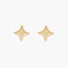 GORJANA MAYA DIAMOND STUD EARRINGS IN GOLD PLATED BRASS, WOMEN'S BY GORJANA