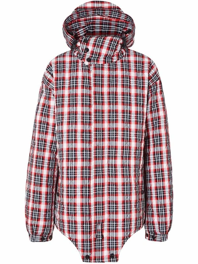 Burberry Diamond Quilted Cut-out Hem Parka In Bright Red