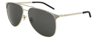 Saint Laurent Sl 279-005 Men's Rectangle Sunglasses In Gold