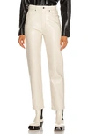 Agolde 90s Recycled Leather Fitted Pants Powder 26
