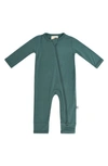 Kyte Baby Kids' Zip-up Romper In Emerald